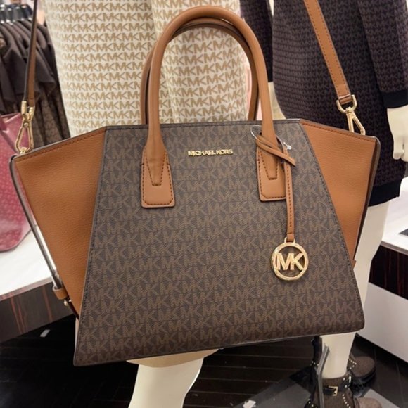 Michael Kors Avril Large Top-Zip Satchel - Picture 1 of 16
